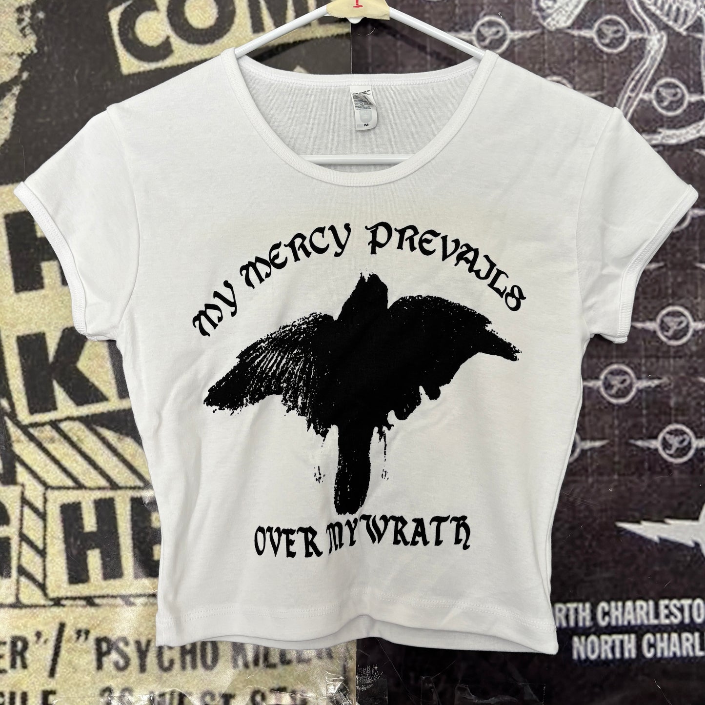 Walking dead mercy white crop baby tee