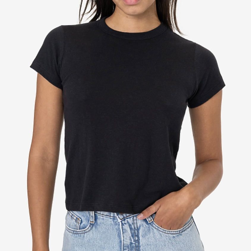 Stone temple black/red petite tee