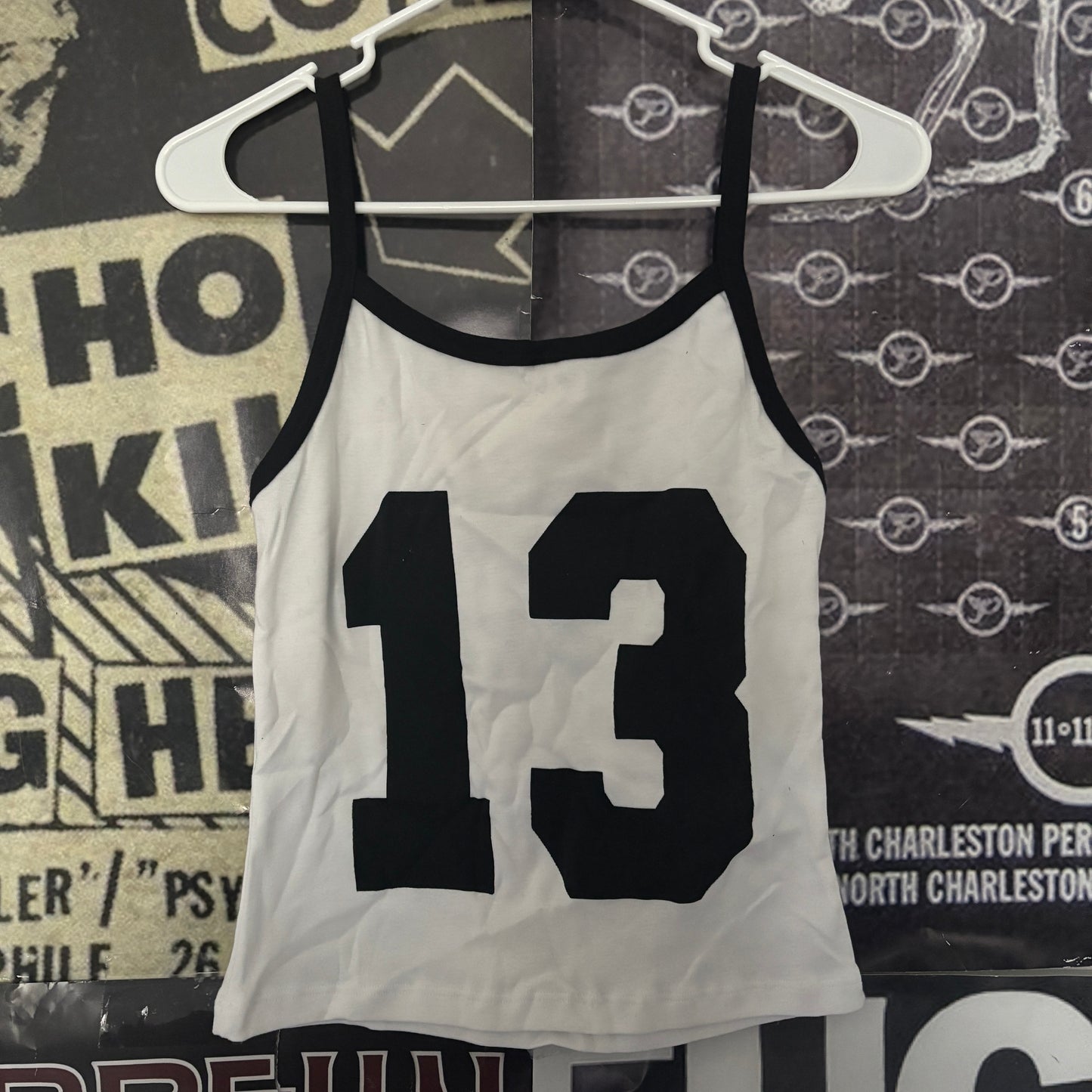 Camp crystal lake black/white baby tank