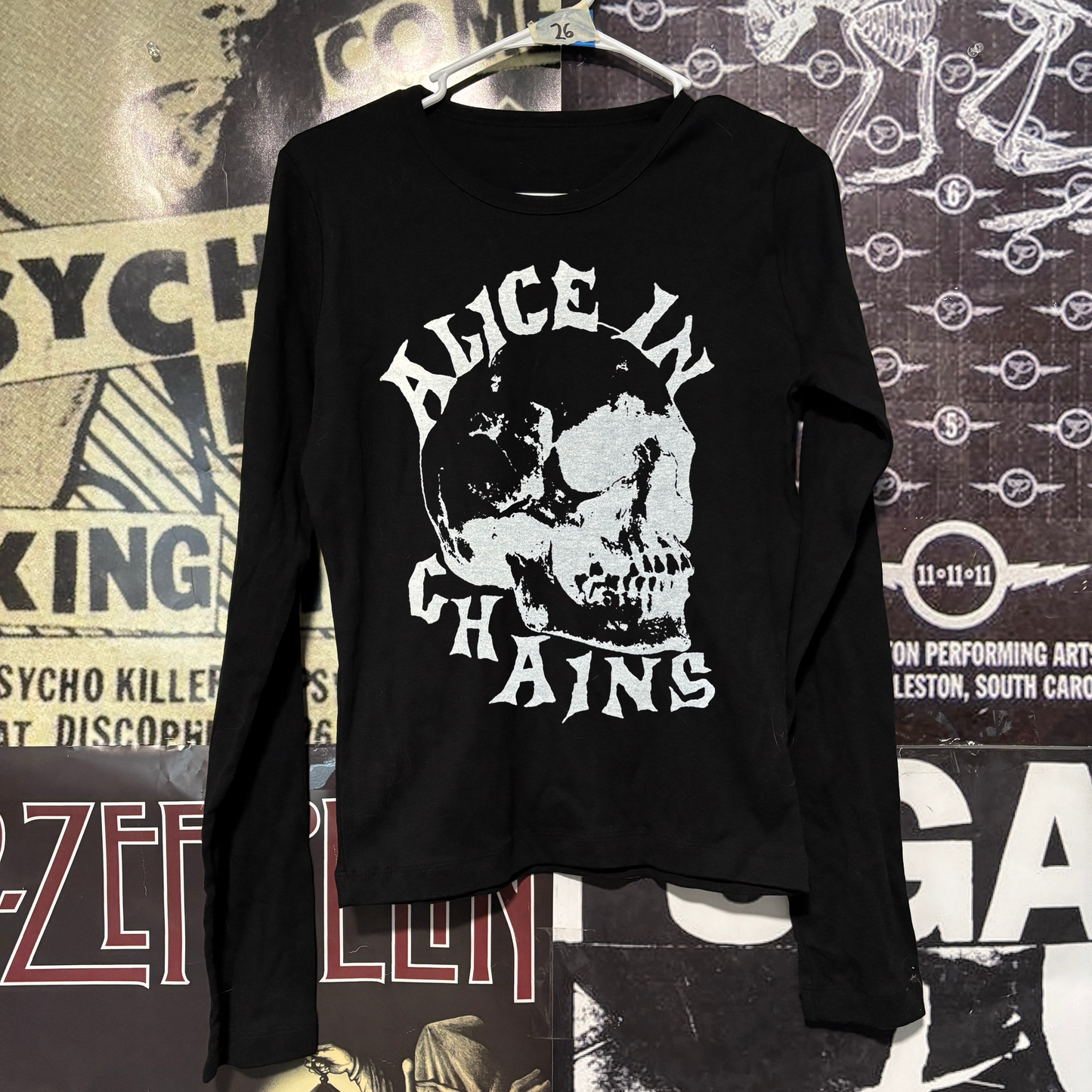Alice In Chains skull black baby long sleeve