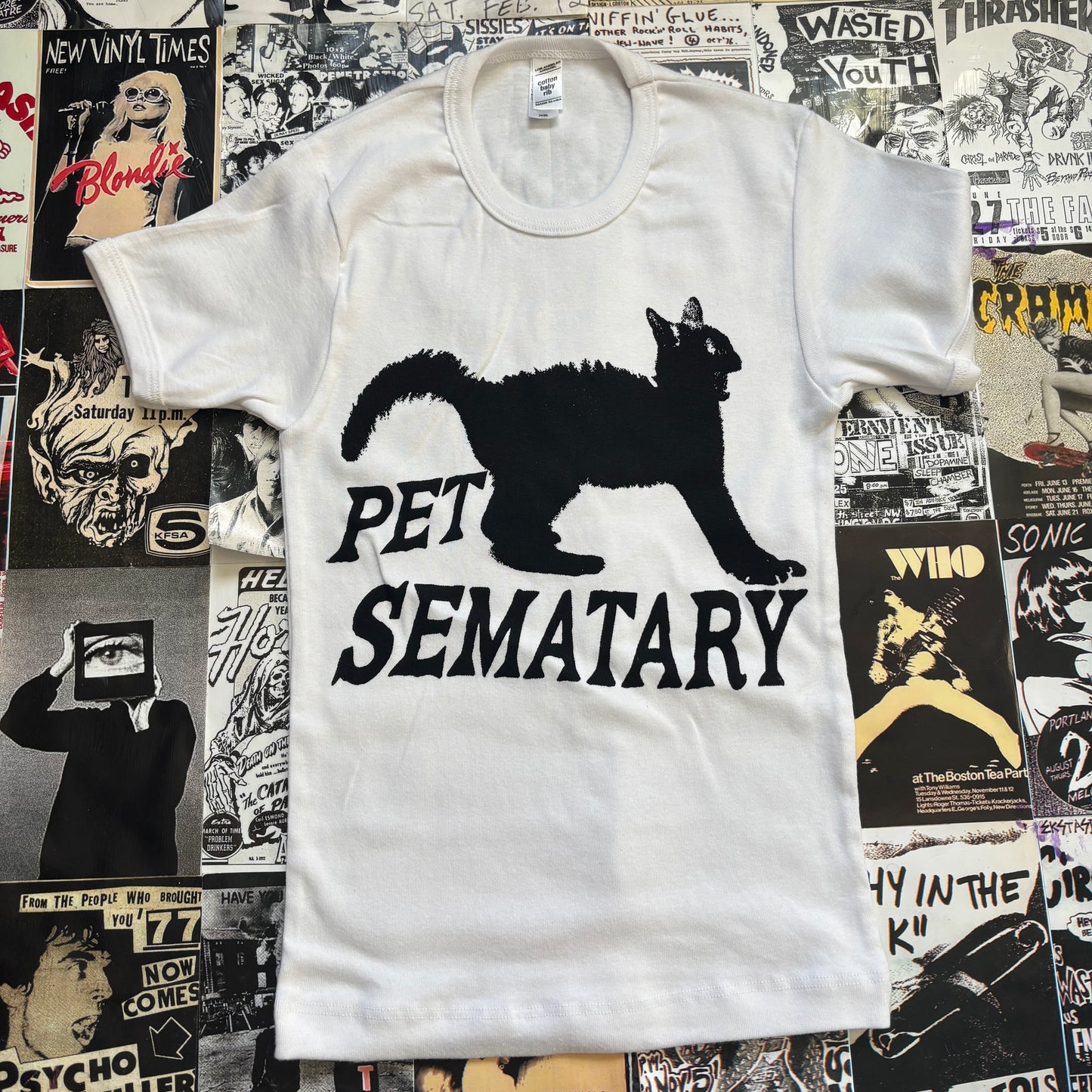 Pet sematary white long baby tee XS