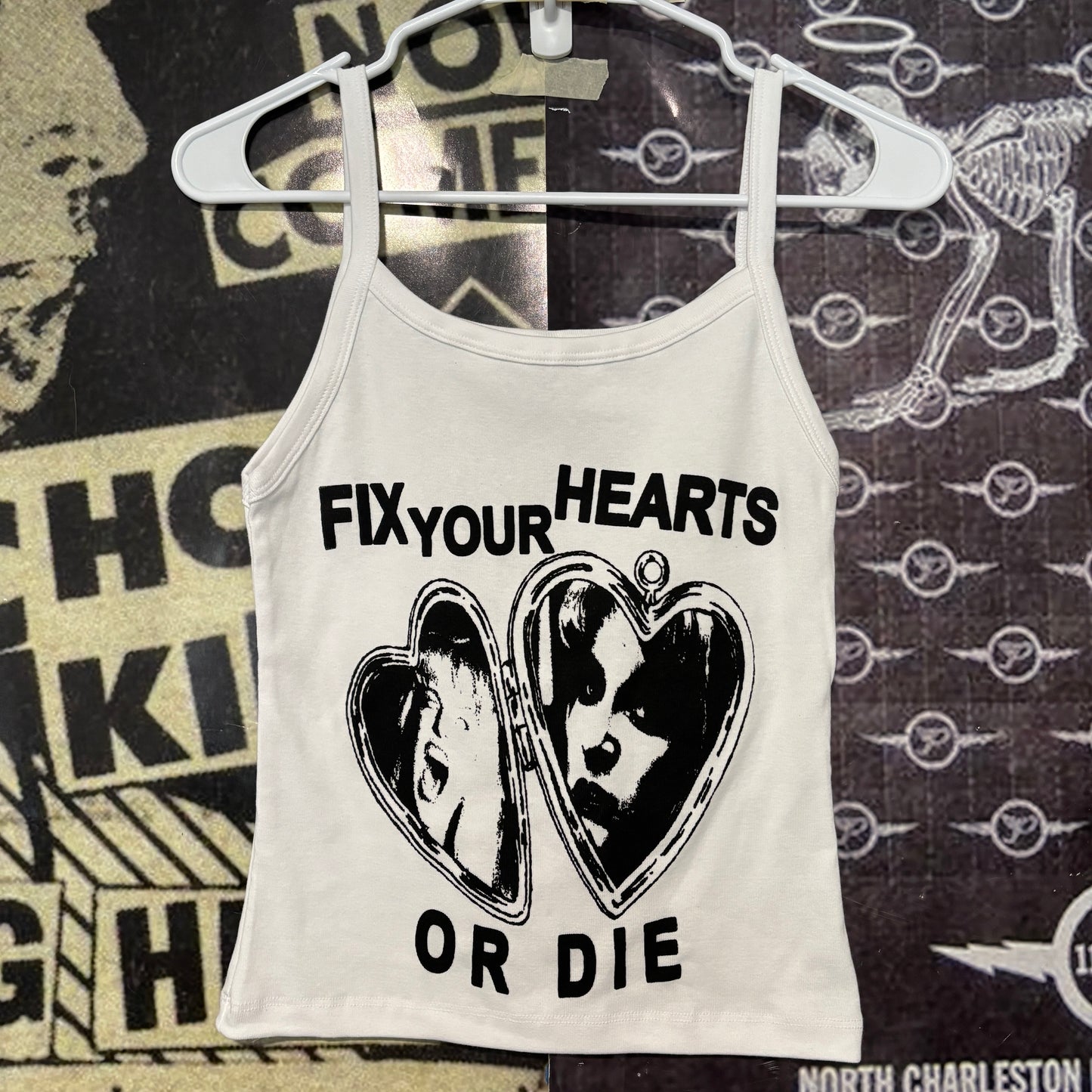 Twin peaks white baby tank