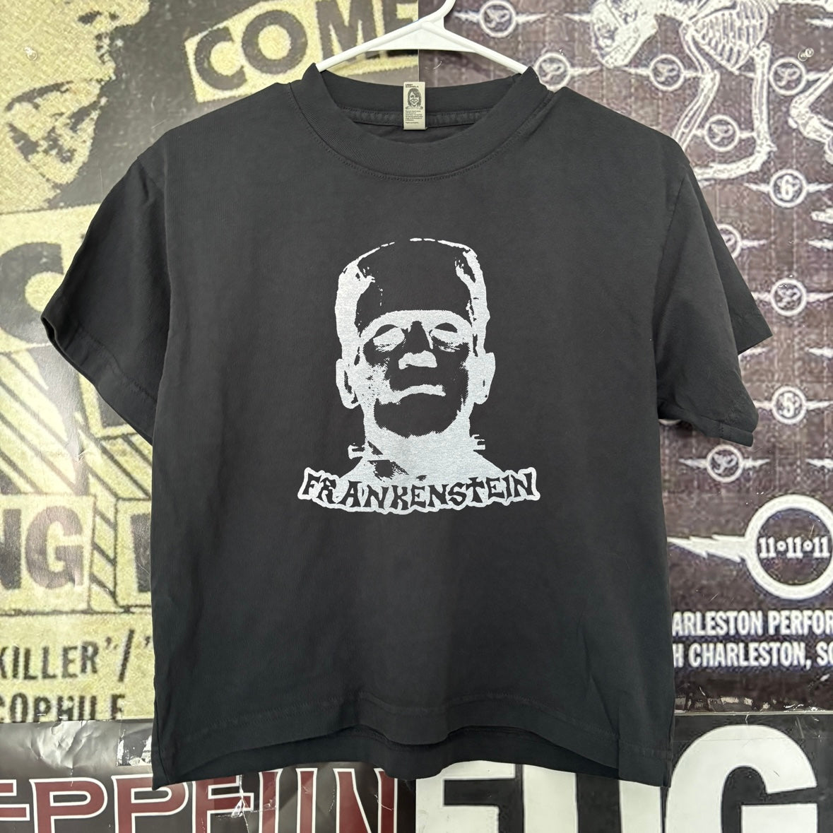 Frankenstein boxy black tee