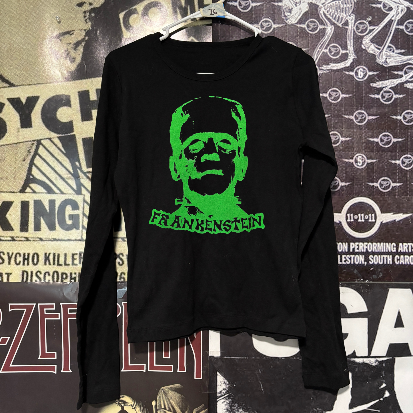 Frankenstein black/green baby long sleeve