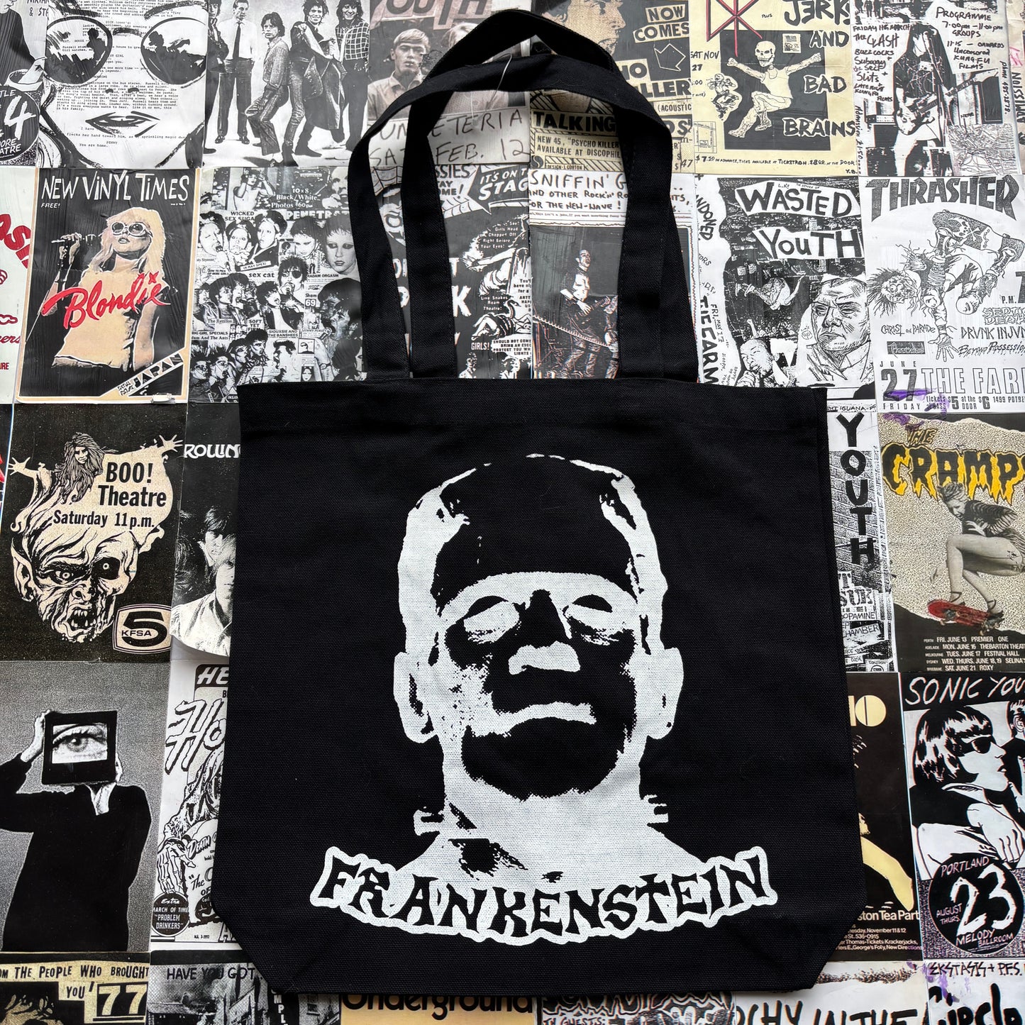 Frankenstein black tote bag