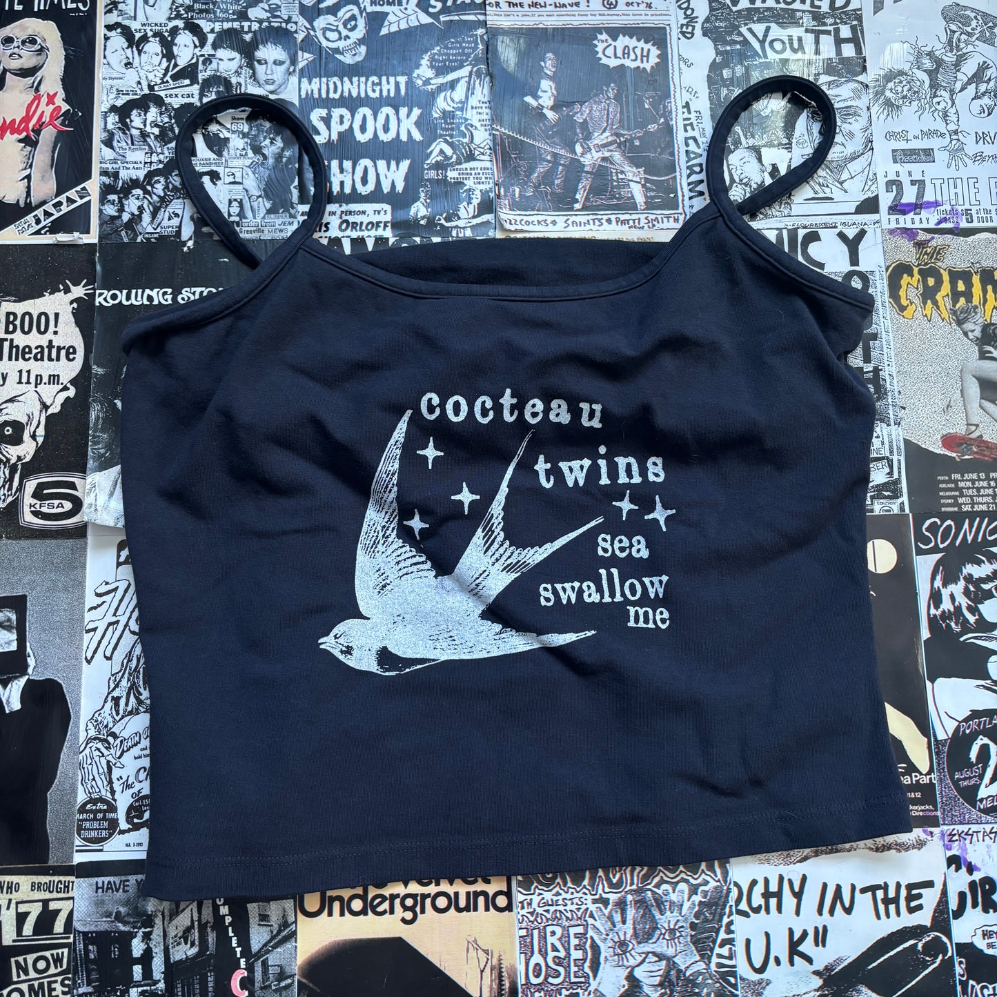 Cocteau twins grey tank sm/med