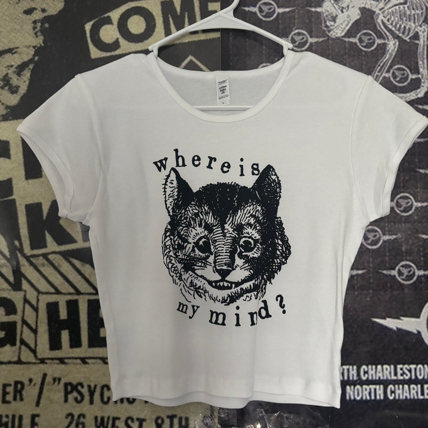 Pixies white crop baby tee