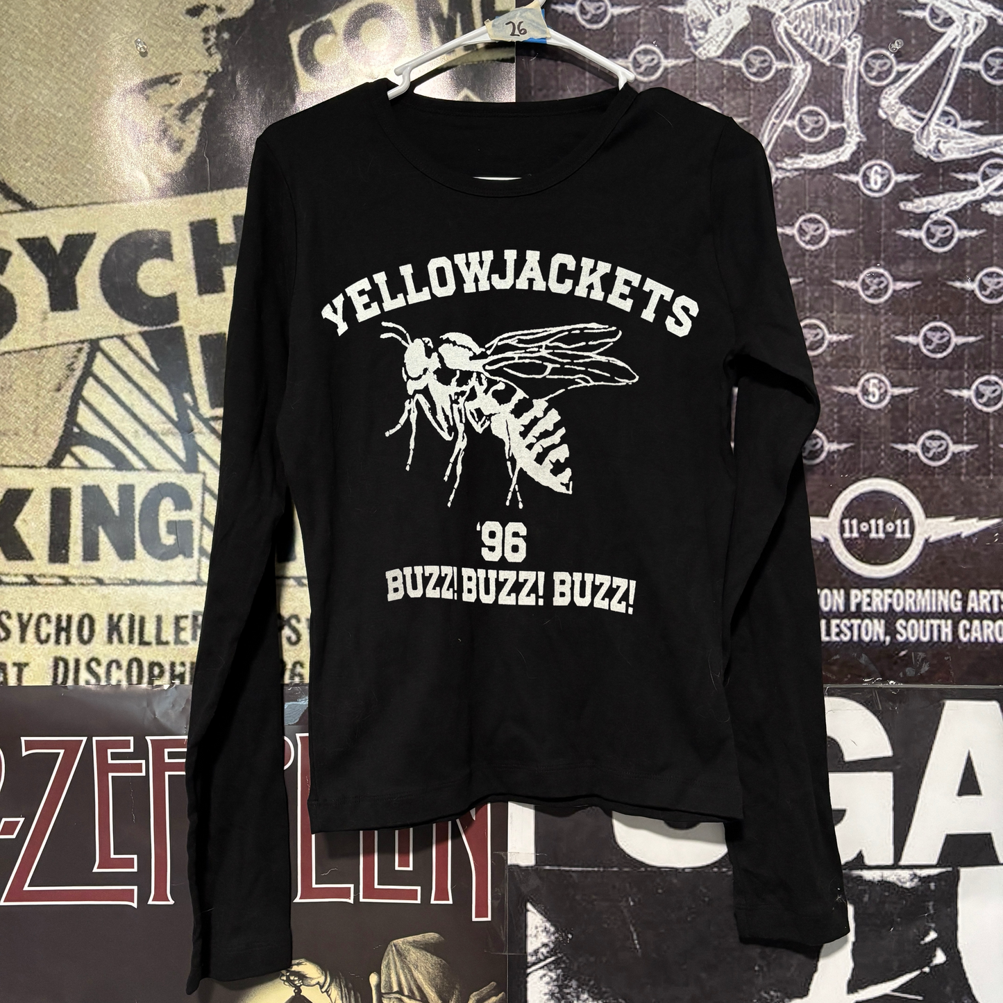 Yellowjackets black baby long sleeve