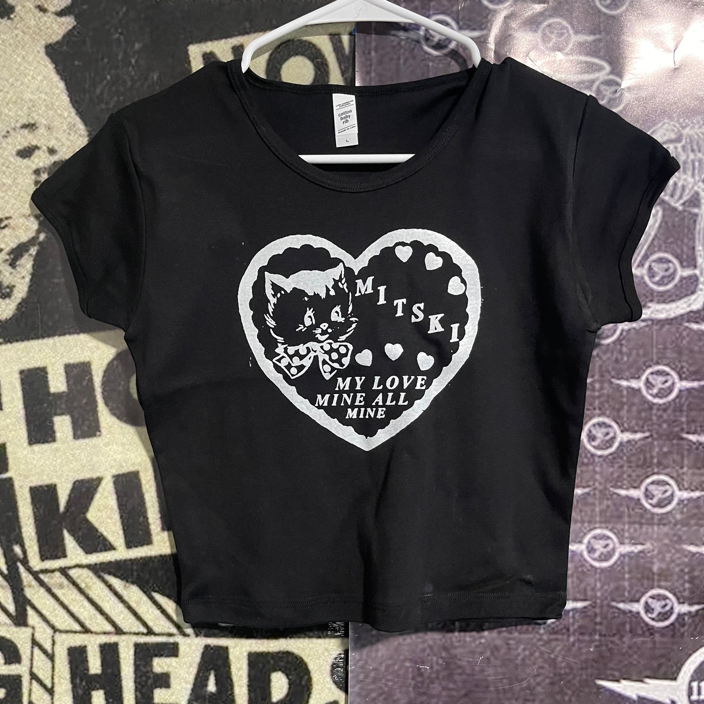 MITSKI BLACK CROP BABY TEE
