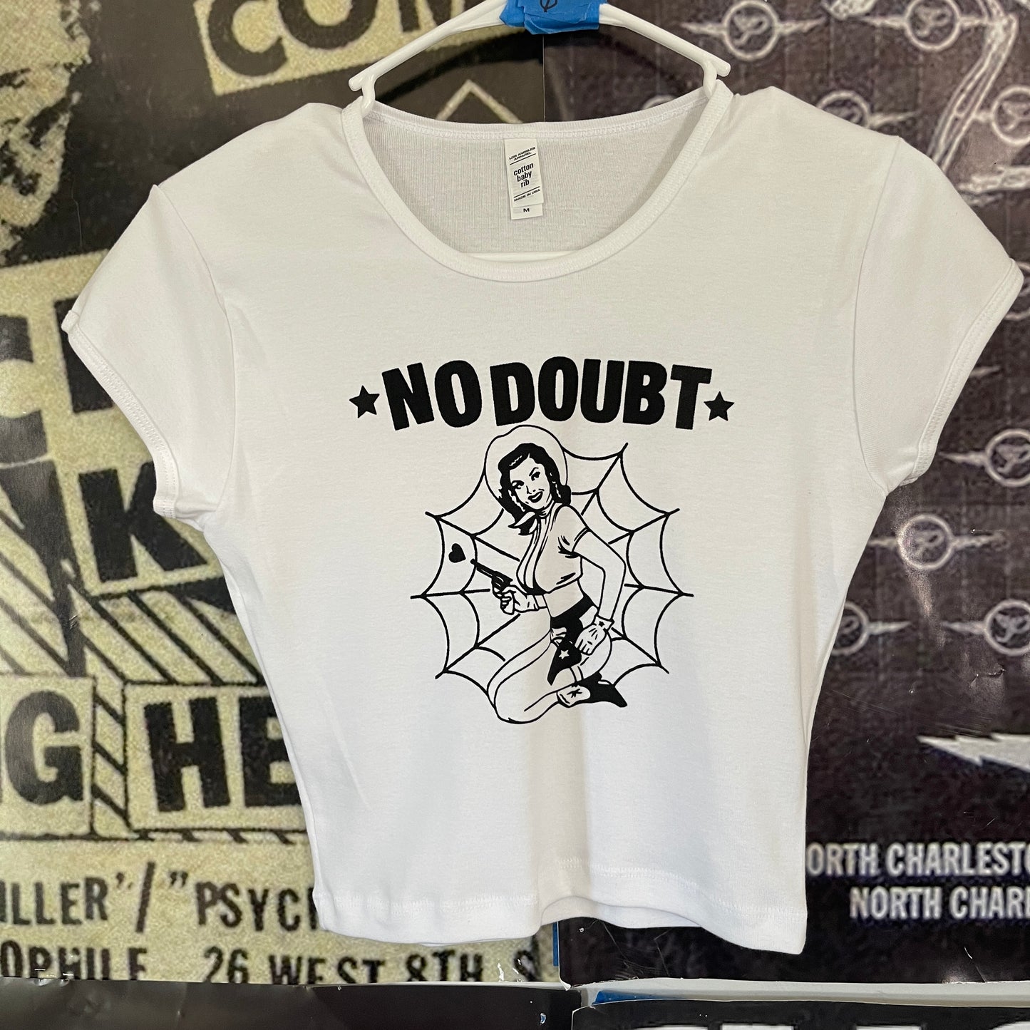 No doubt white crop baby tee