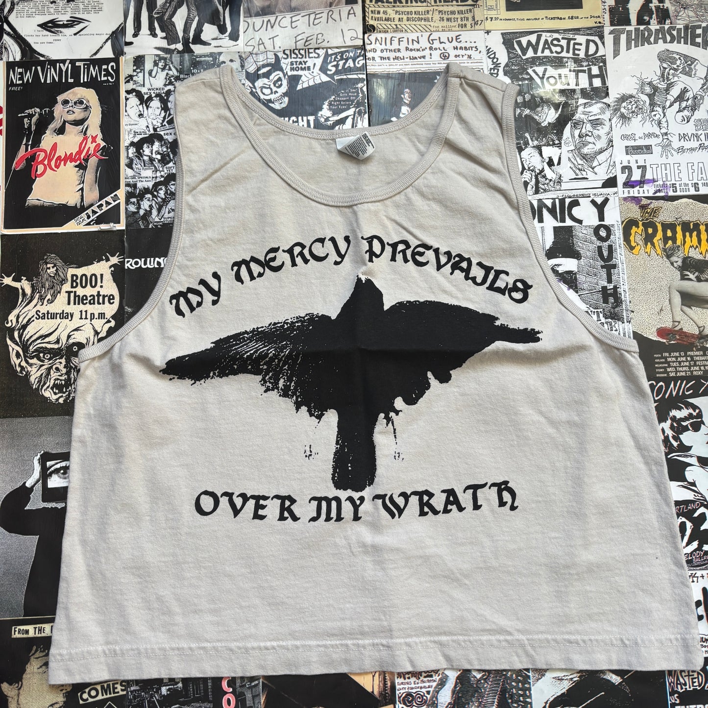 Walking dead cream muscle tank SM/MED