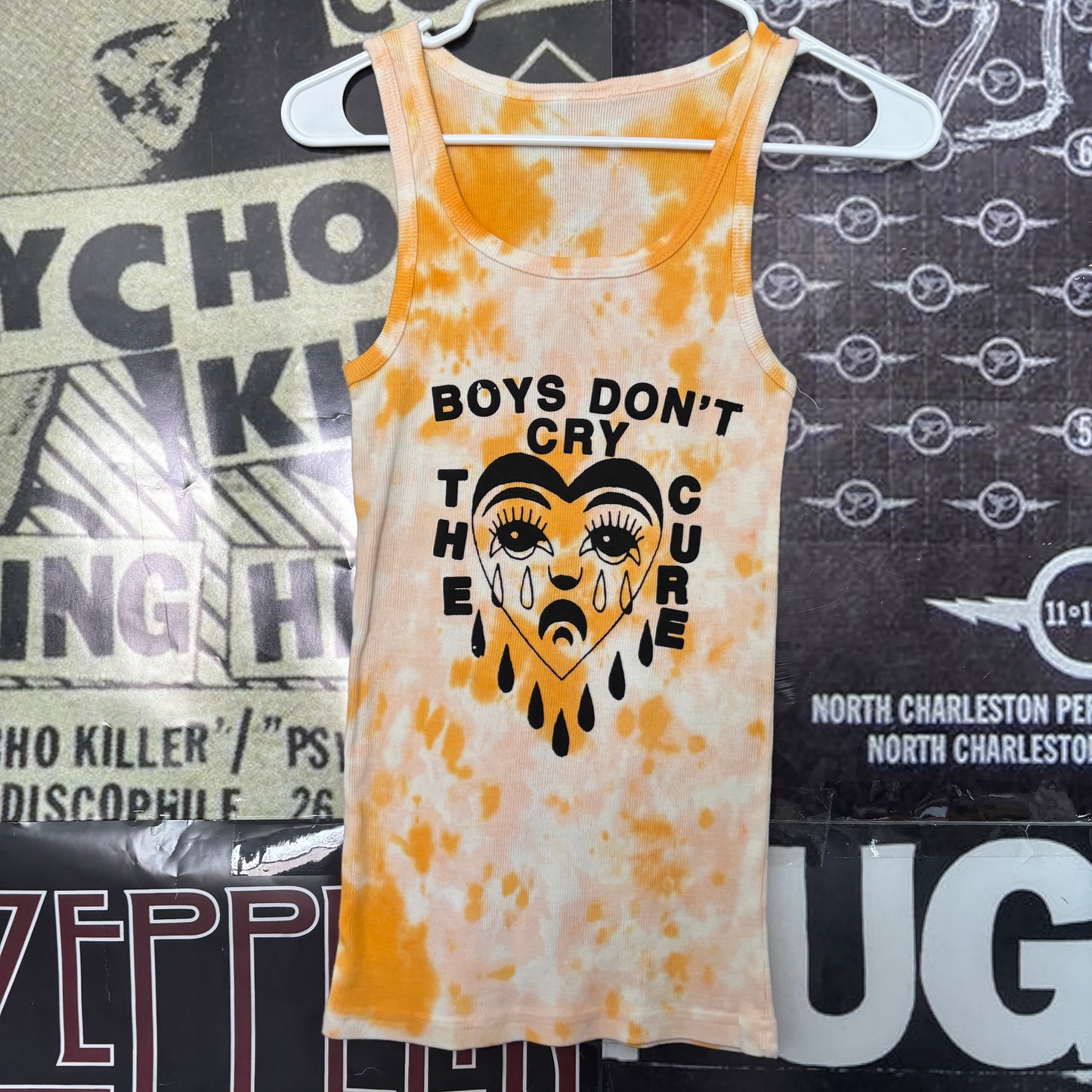 Boys don’t cry orange ribbed tank MED