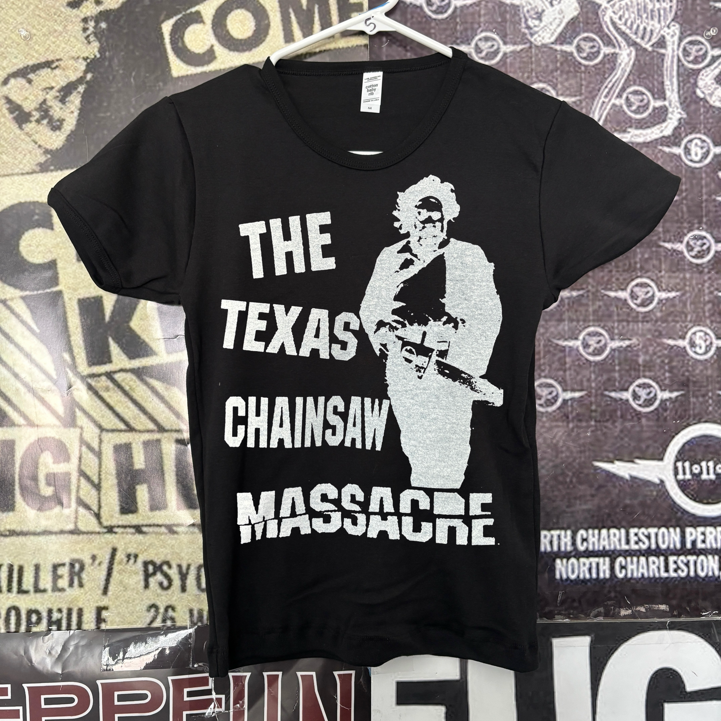 Texas chainsaw black long baby tee