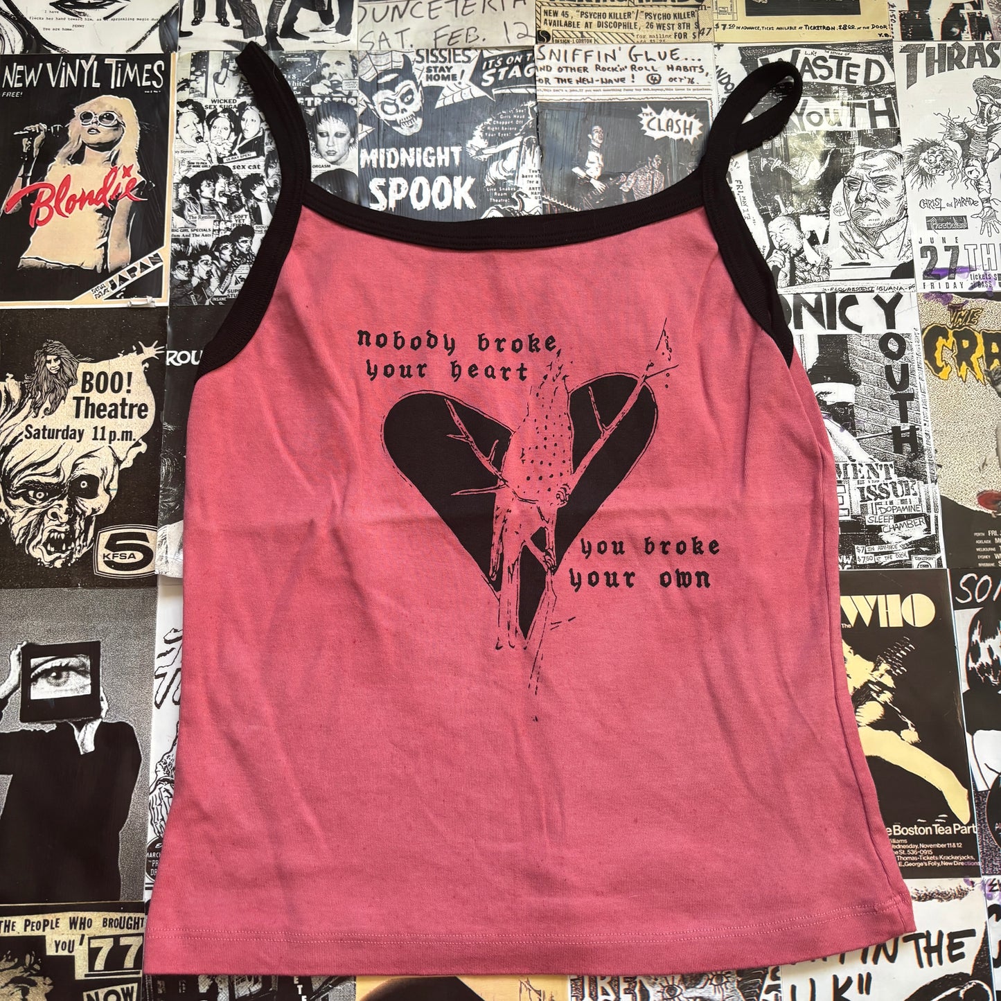Elliott smith heart red ringer tank LAR
