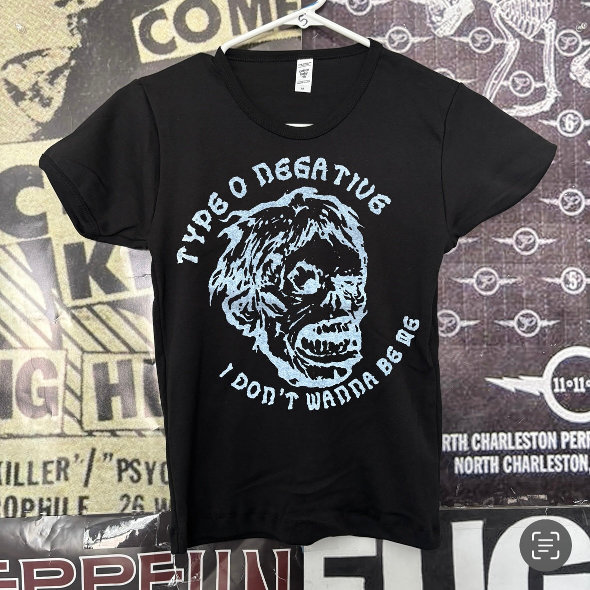 Type o negative black long baby tee