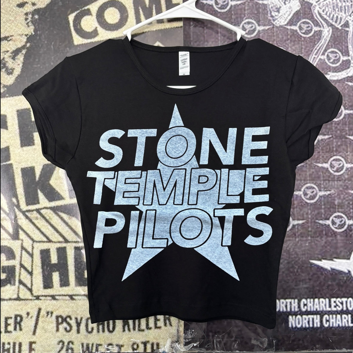 Stone temple pilots black crop baby tee