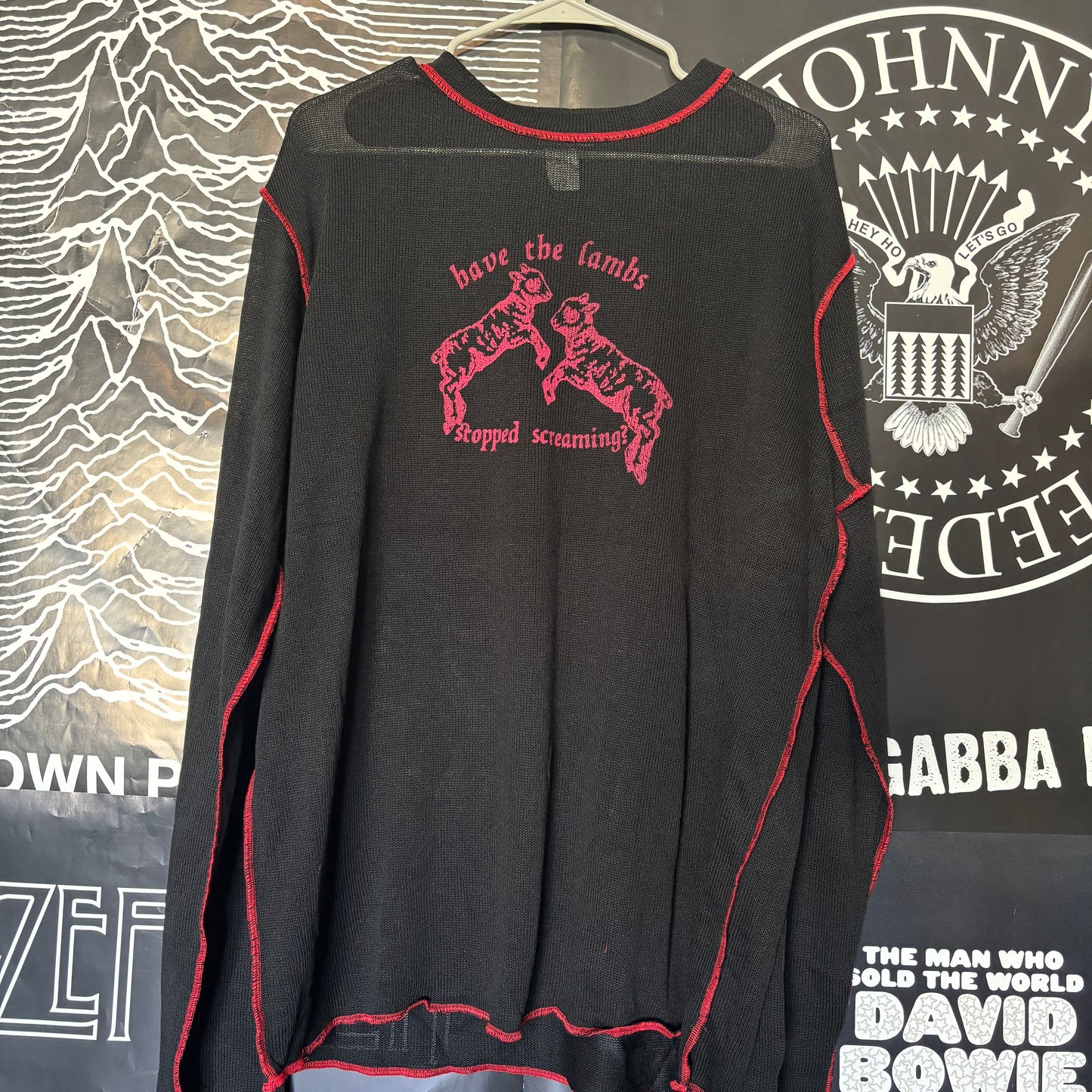 Silence lambs black/red mesh long sleeve LAR/XL