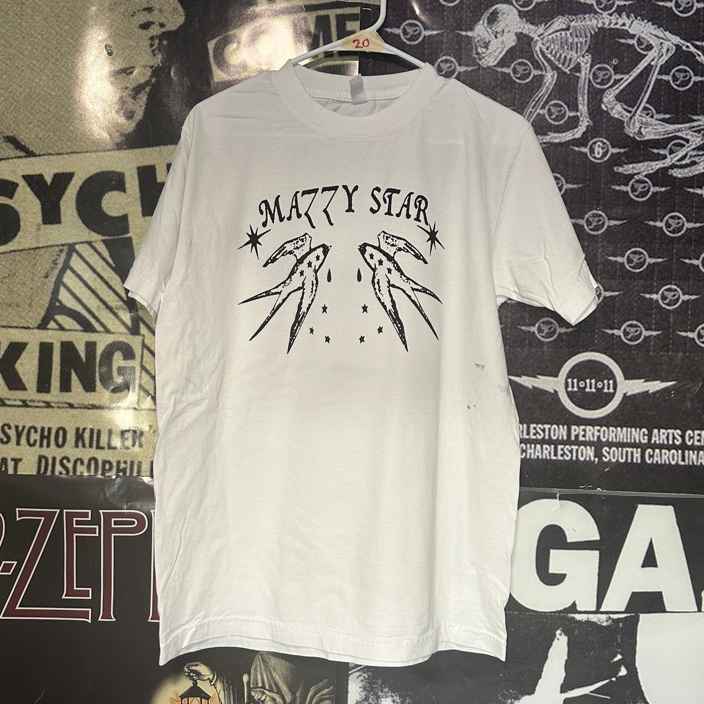 MAZZY STAR white full size tee
