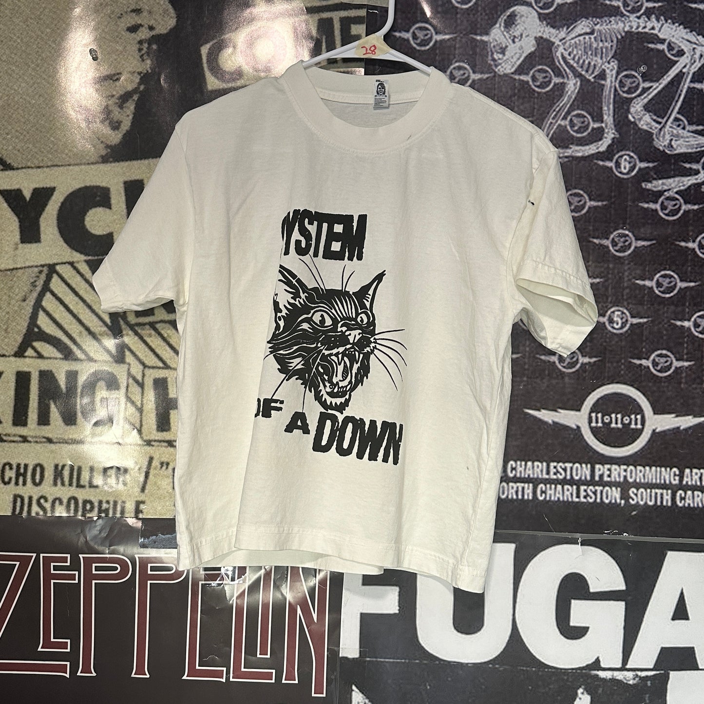 SYSTEM OF A DOWN cream boxy tee