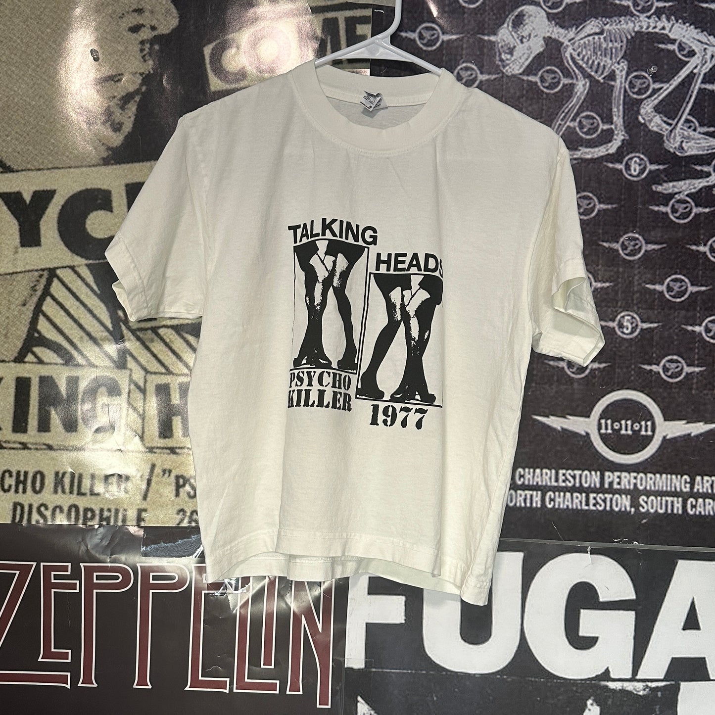 TALKING HEADS cream boxy tee