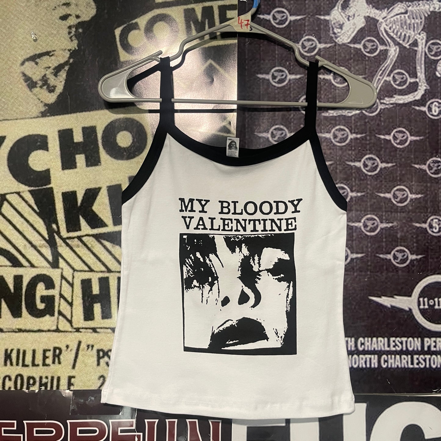 My bloody valentine black/white baby tank