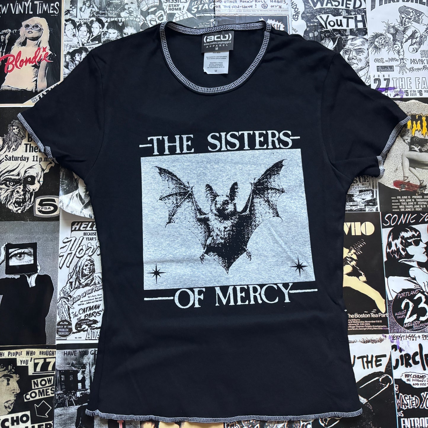 Sisters of mercy black/white baby tee