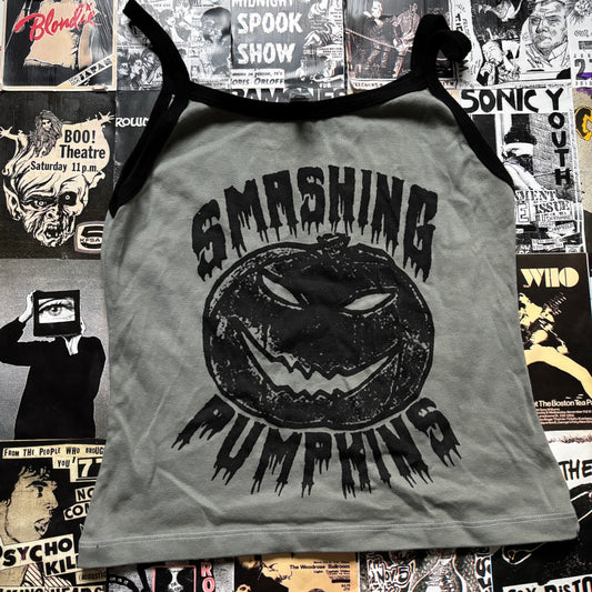 Smashing pumpkins olive/black tank LAR