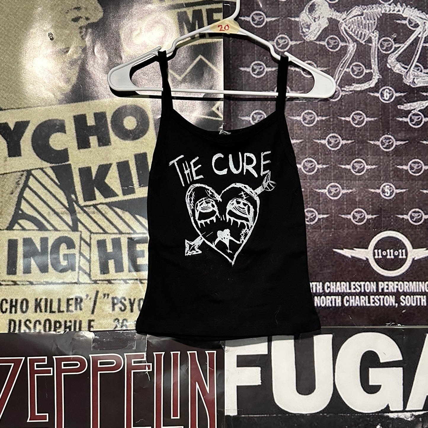 The cure heart black baby tank