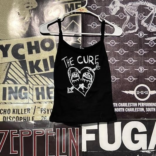 The cure heart black baby tank