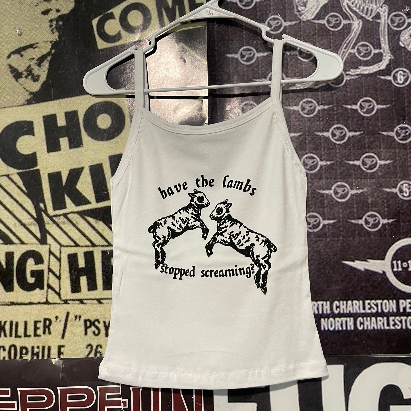 The lambs white baby tank
