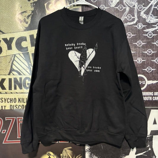 Elliott smith heart black sweatshirt