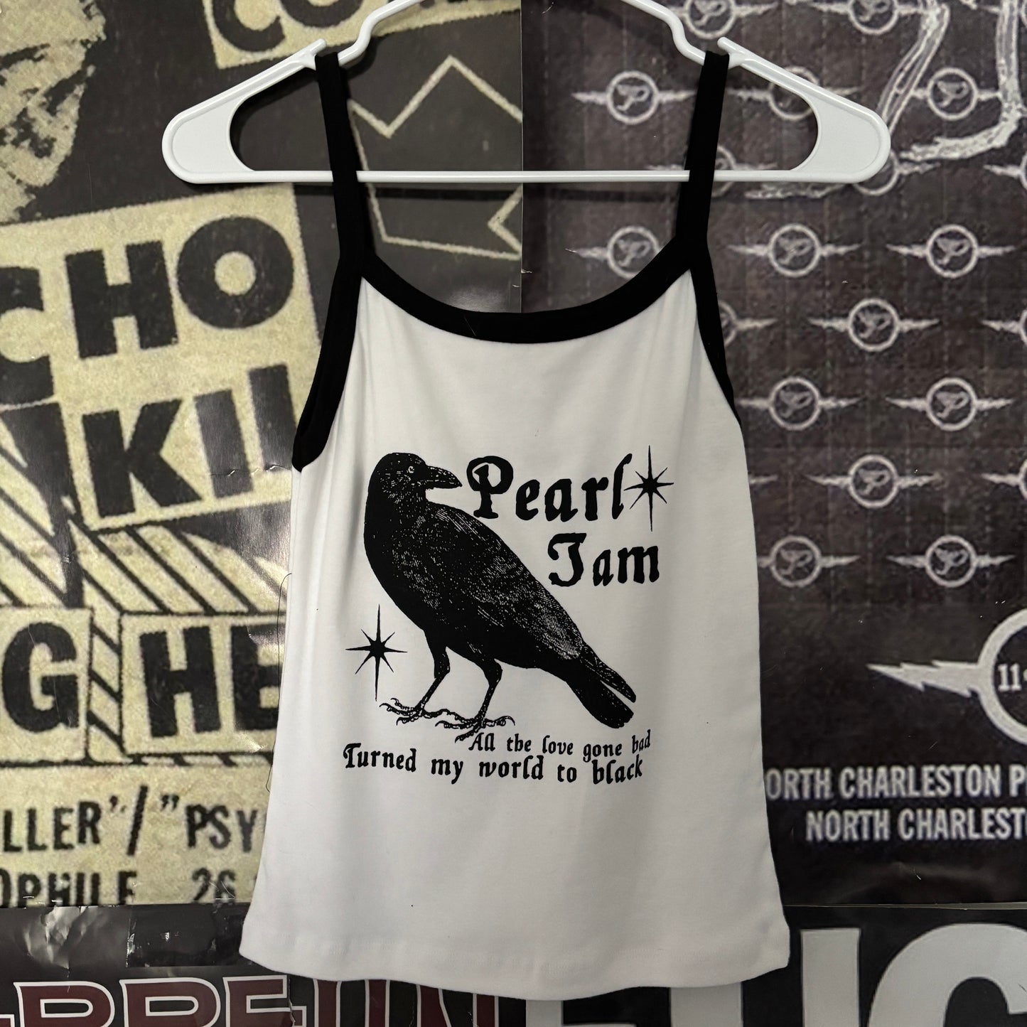 Pearl Jam black/white baby tank