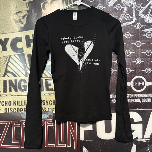 Elliott smith heart black baby long sleeve