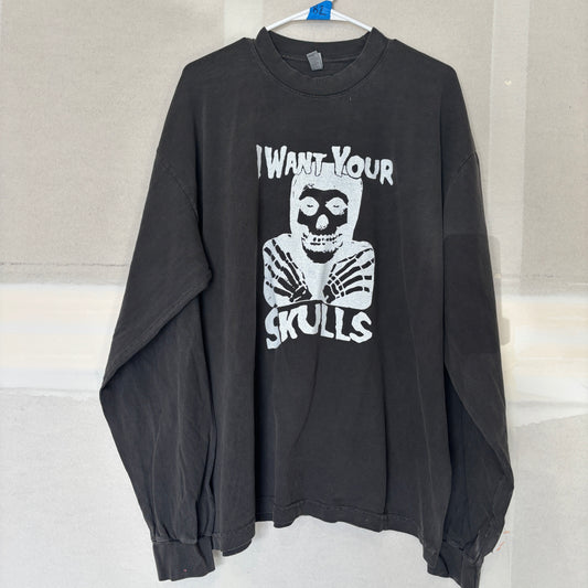 Misfits dark grey unisex long sleeve XLARGE