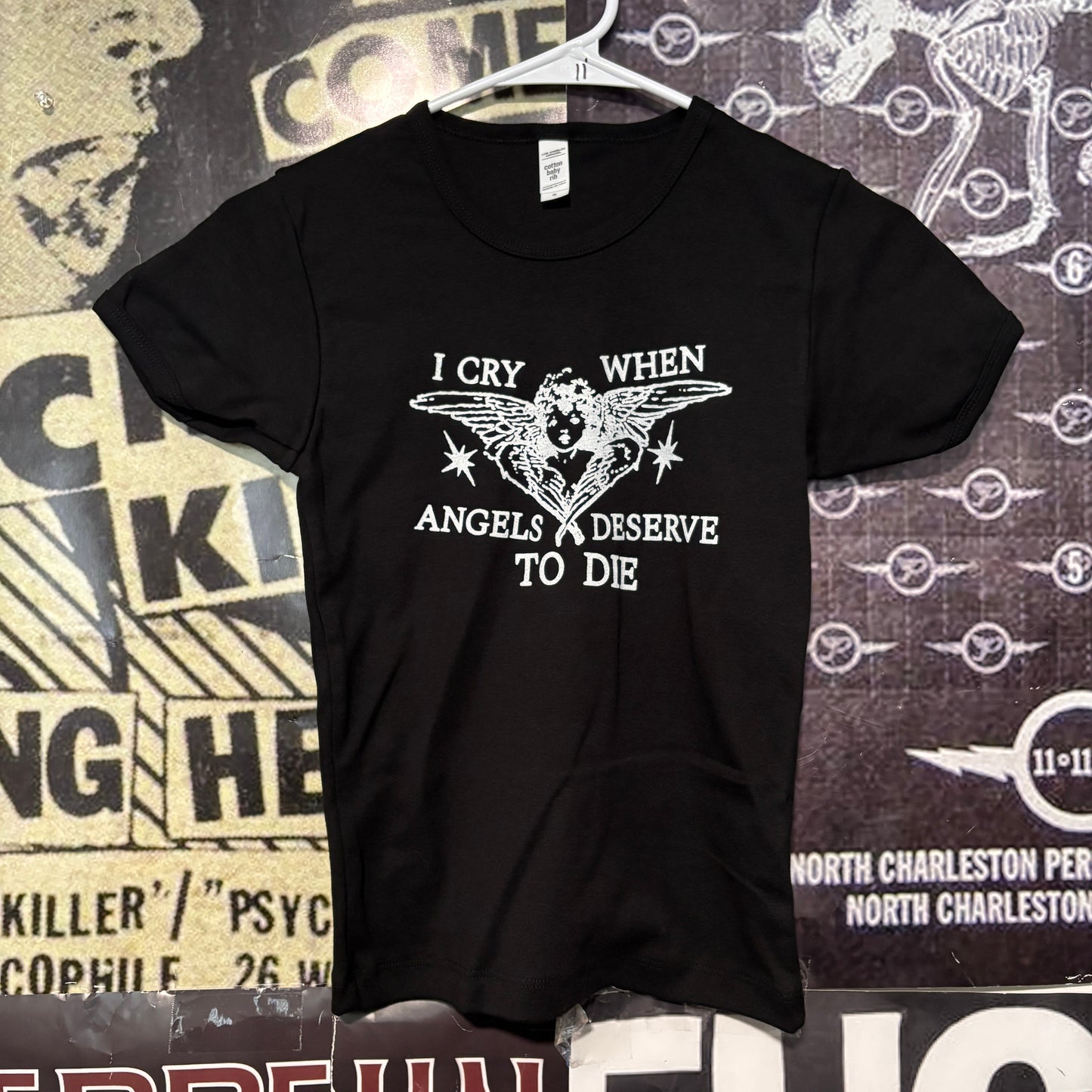 System of a Down angels black long baby tee