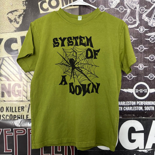 System of a Down webs green t-shirt