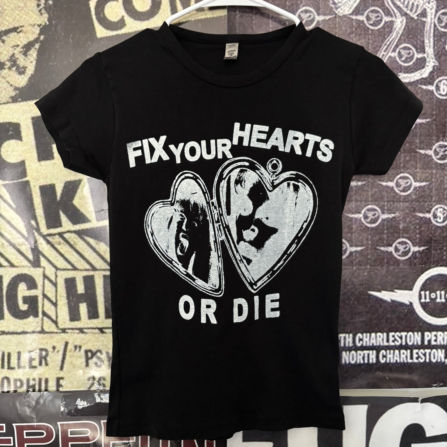 Twin peaks heart black babydoll tee