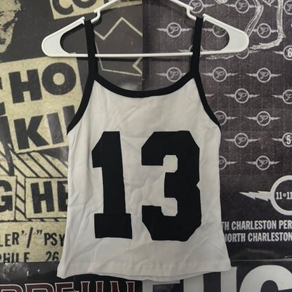 Camp crystal lake black/white baby tank