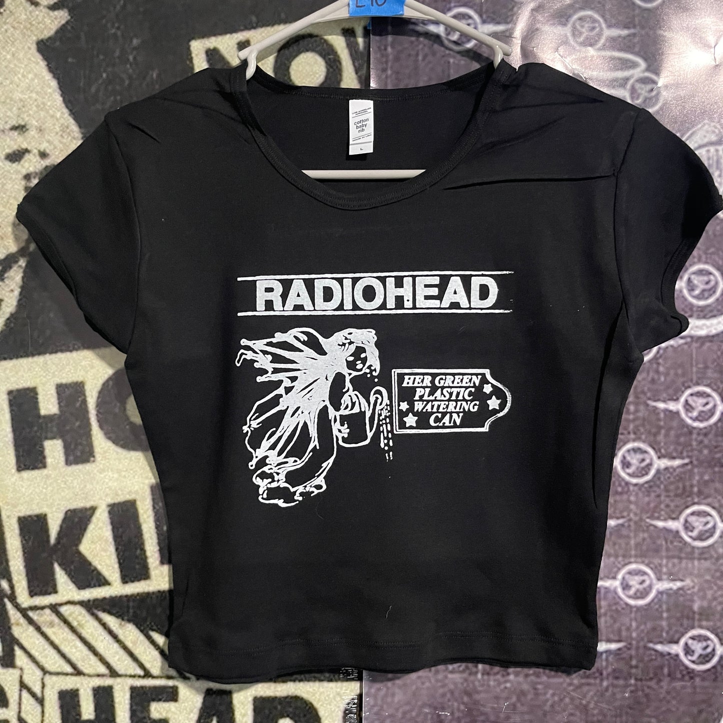 RADIOHEAD BLACK CROP BABY TEE