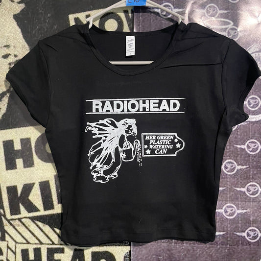 RADIOHEAD BLACK CROP BABY TEE