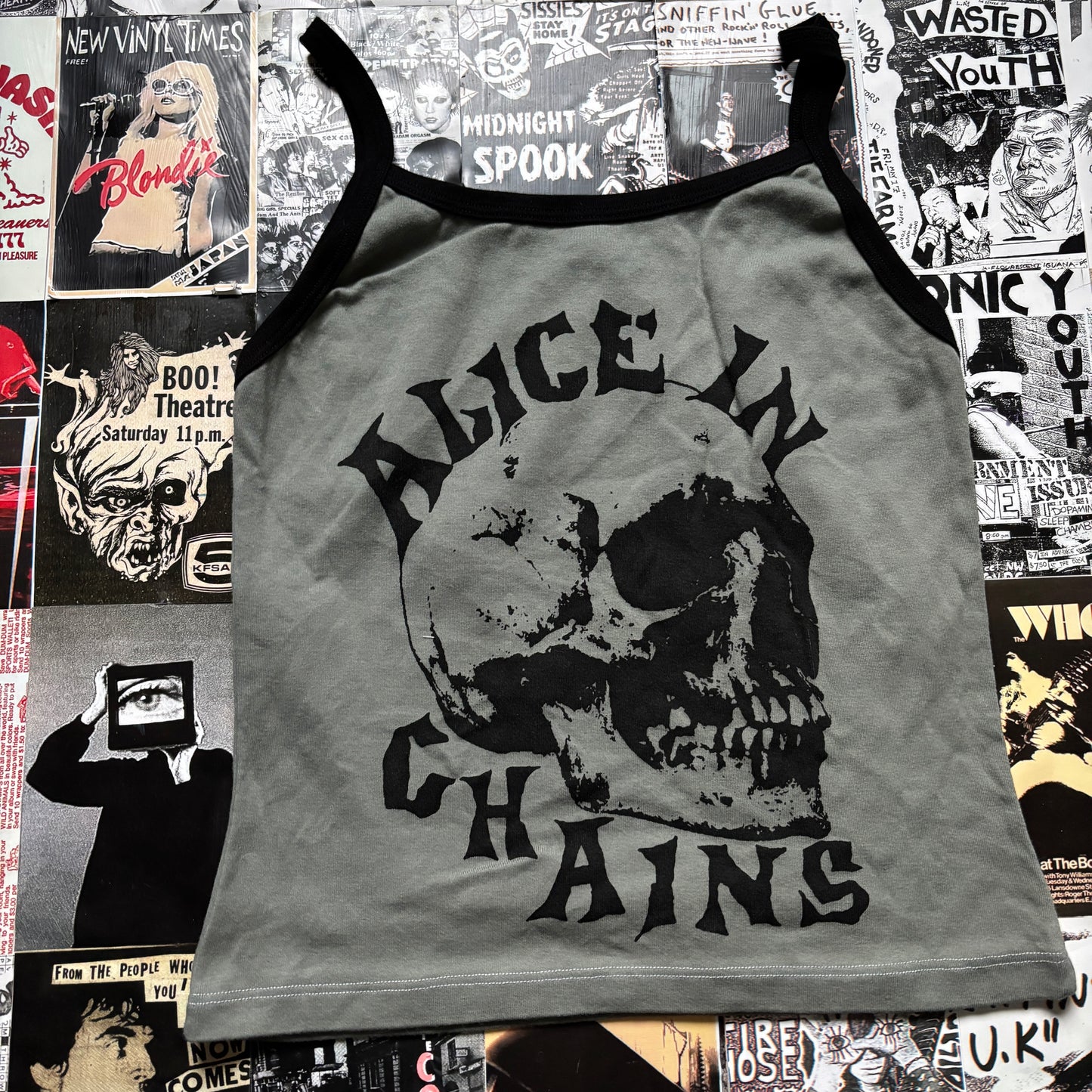 Alice in chains olive/black tank LAR