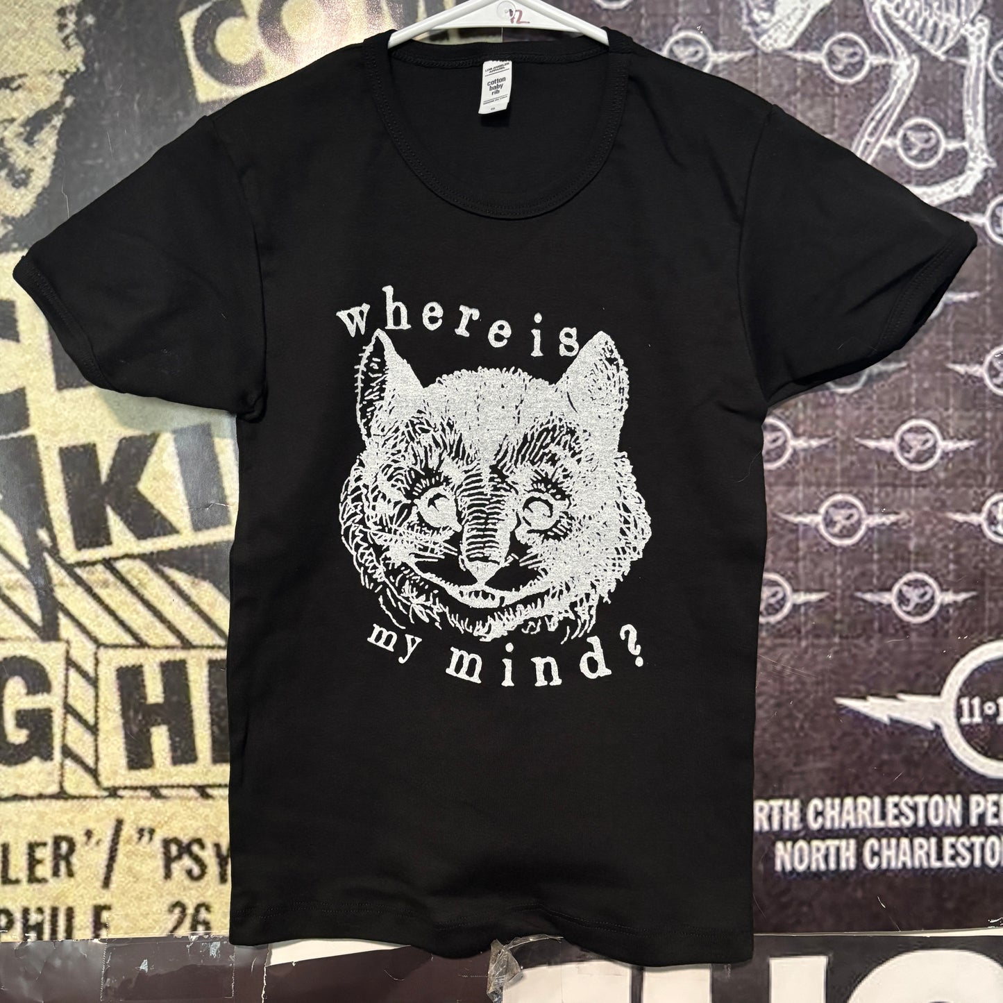 Pixies mind black long baby tee