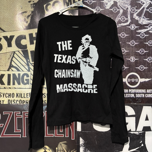 Texas chainsaw black baby long sleeve