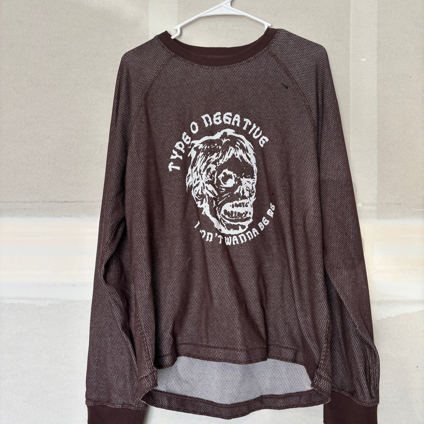 Type o negative maroon unisex thermal LAR/XL