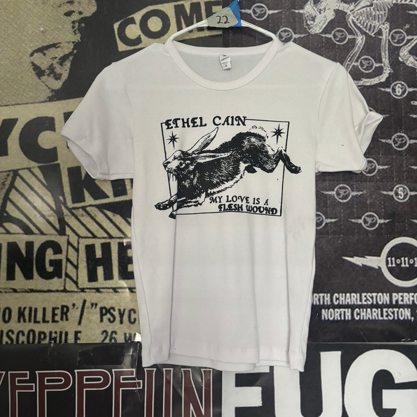 Ethel Cain  white long baby tee