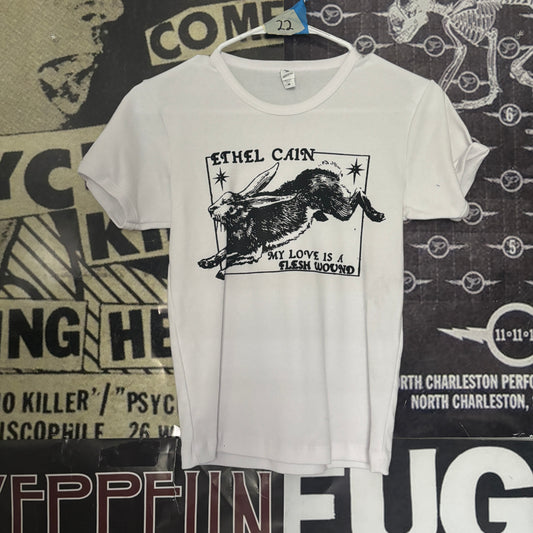 Ethel Cain  white long baby tee