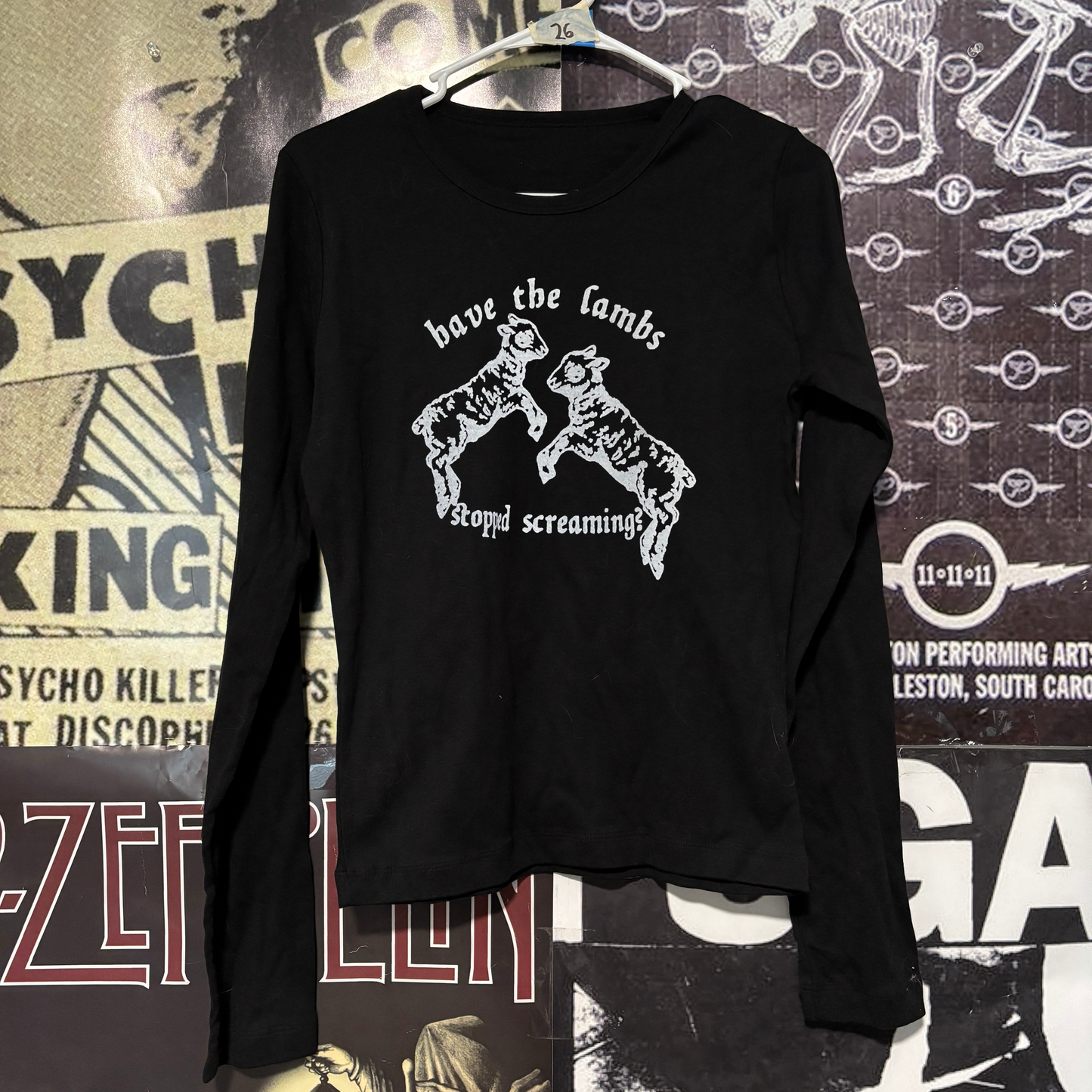 Silence lambs black baby long sleeve