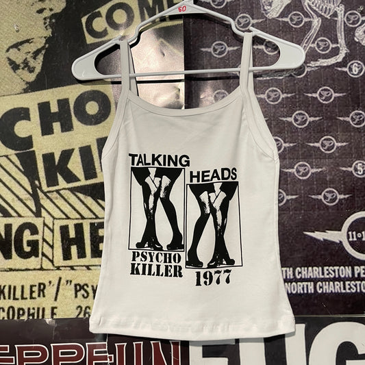Talking heads white baby tank