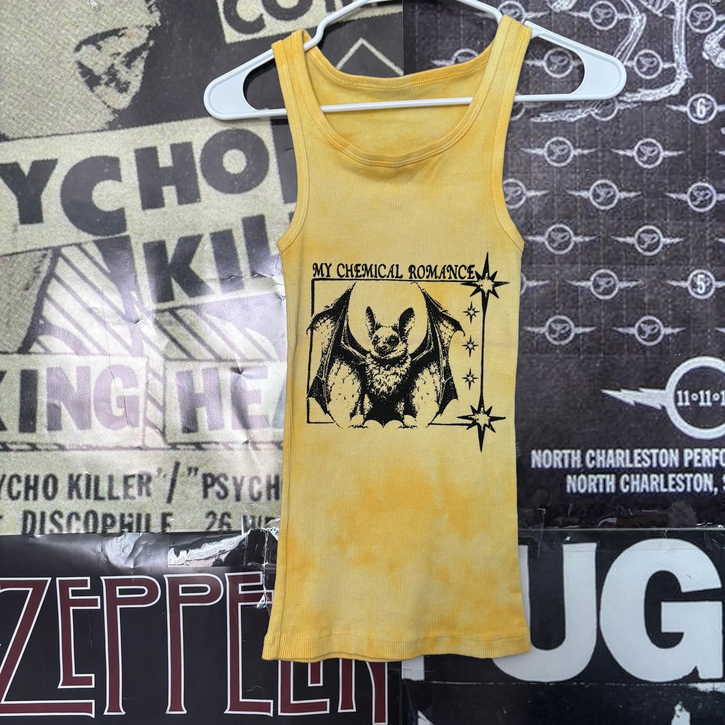 My chemical romance yellow ribbed tank SM