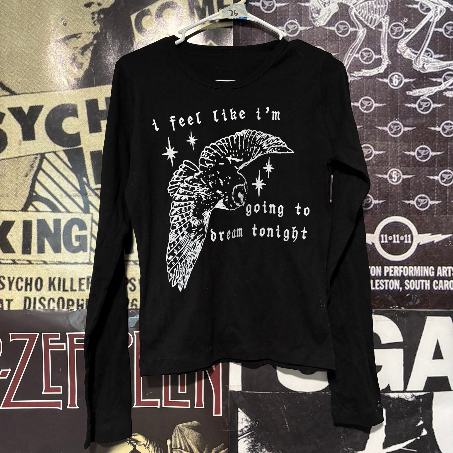 Twin peaks owl black baby long sleeve